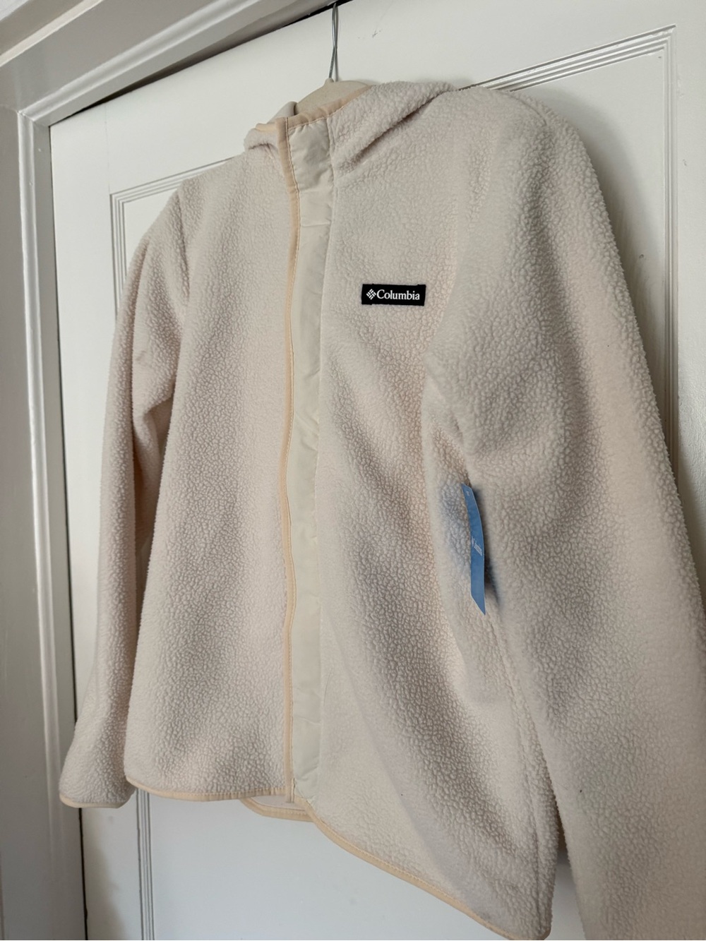 Columbia Kids Cream Hooded Pile Jacket